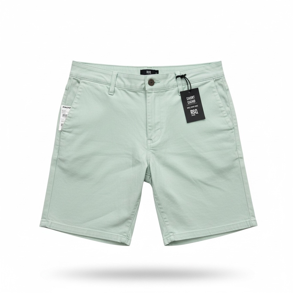 RSQ Mint Green Flat Front Shorts